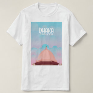 T-shirt Affiche de voyage de style Vintage Dhaka Banglades