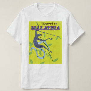 T-shirt Affiche de voyage de style vintage en Malaisie