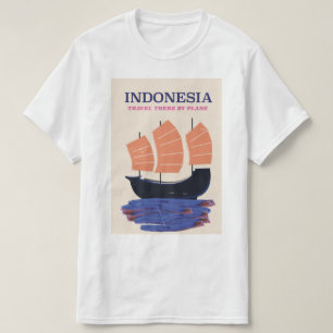 T-shirt Affiche de voyage de style vintage Indonésie