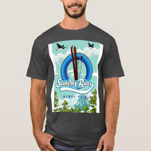 T-shirt Affiche de voyage de Sunday River Newry Maine Ski