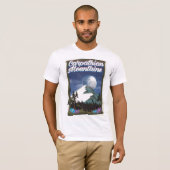 T-shirt Affiche de voyage des Monts Carpates (Devant entier)