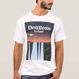 T-shirt Affiche de voyage Dettifoss Islande.