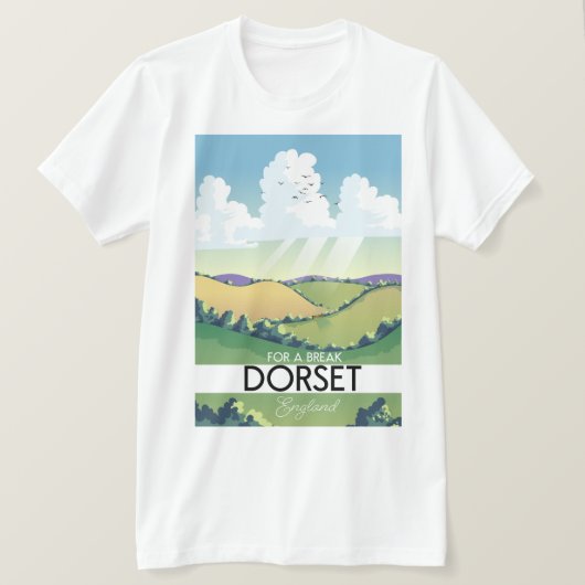 T-shirt Affiche de voyage Dorset Angleterre (Design devant)