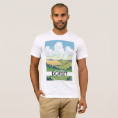 T-shirt Affiche de voyage Dorset Angleterre (Devant entier)