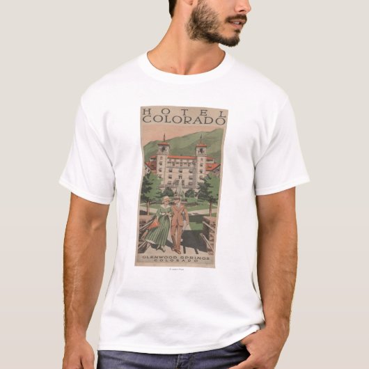 T-shirt Affiche de voyage du Colorado d'hôtel (Devant)