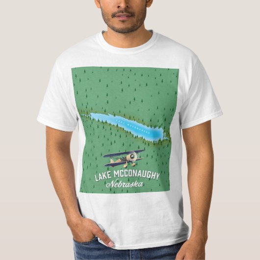 T-shirt Affiche de voyage du lac McConaughy Nebraska (Devant)