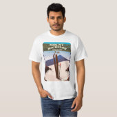 T-shirt Affiche de voyage du Mont Bachelor Oregon (Devant entier)