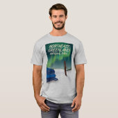 T-shirt Affiche de voyage du nord-est du Groenland (Devant entier)