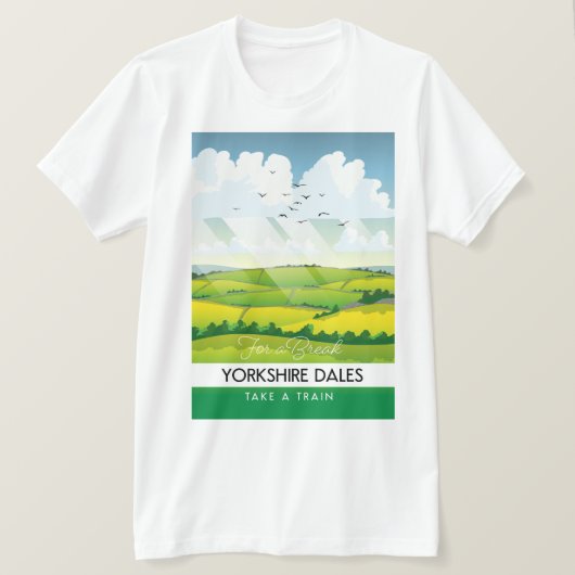 T-shirt Affiche de voyage du Yorkshire Dales. (Design devant)