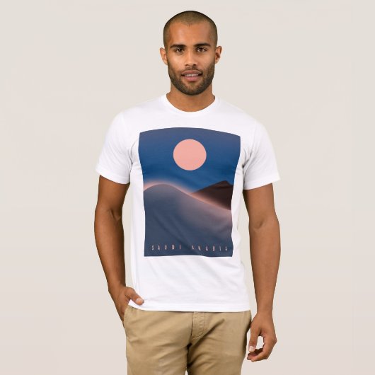 T-shirt Affiche de voyage en Arabie Saoudite. (Devant entier)