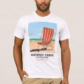 T-shirt Affiche de voyage en bord de mer d'Alderby (Devant)