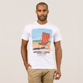 T-shirt Affiche de voyage en bord de mer d'Alderby (Devant entier)