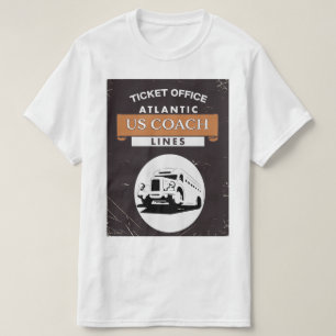 T-shirt Affiche de voyage en car américain