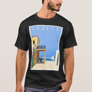 T-shirt Affiche de voyage en Grèce sur l'île d'Hydra 1956