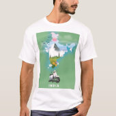 T-shirt Affiche de voyage en Inde (Devant)