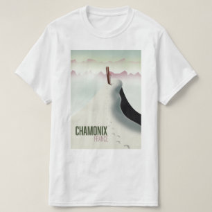 T-shirt Affiche de voyage en ski de Chamonix France