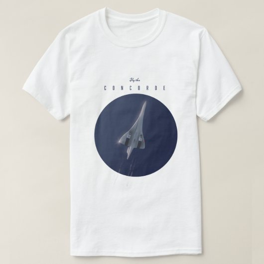 T-shirt Affiche de voyage Fly The Concorde (Design devant)