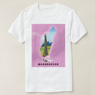 T-shirt Affiche de voyage illustrée à Madagascar
