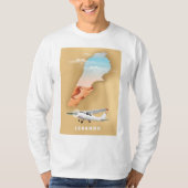 T-shirt affiche de voyage illustrée au Liban (Devant)