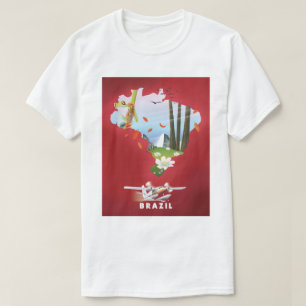 T-shirt Affiche de voyage illustrée du Brésil.