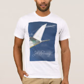 T-shirt Affiche de voyage Jet Away. (Devant)