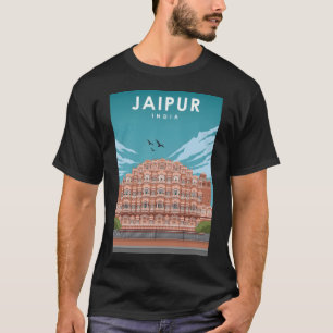 T-shirt Affiche de voyage minimaliste de Jaipur Inde
