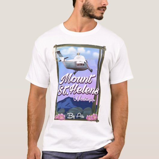T-shirt Affiche de voyage Mount St Helens Washington Trave (Devant)