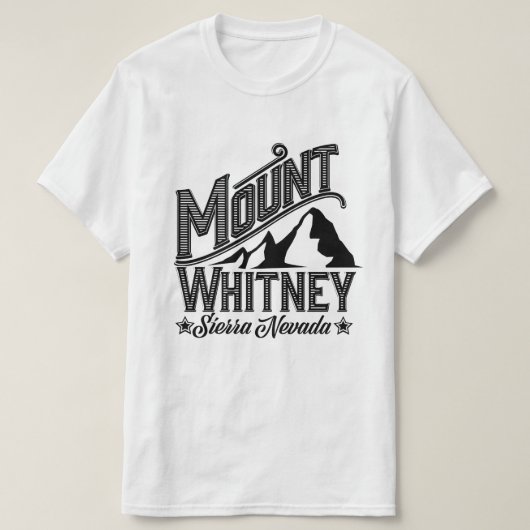 T-shirt Affiche de voyage Mount Whitney Sierra Nevada (Design devant)