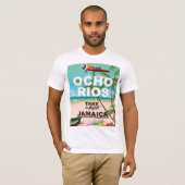 T-shirt affiche de voyage ocho rios jamaïque (Devant entier)