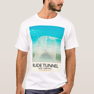 T-shirt Affiche de voyage parodique Tunnel de Bude, Cornou