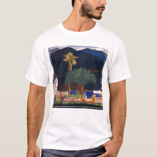 T-shirt Affiche de voyage - Père Noël Catalina Island, Cal