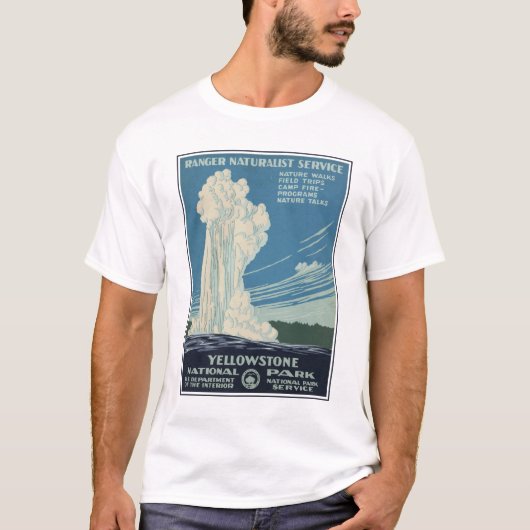 T-shirt Affiche De Voyage Pour Le Parc National De Yellows (Devant)