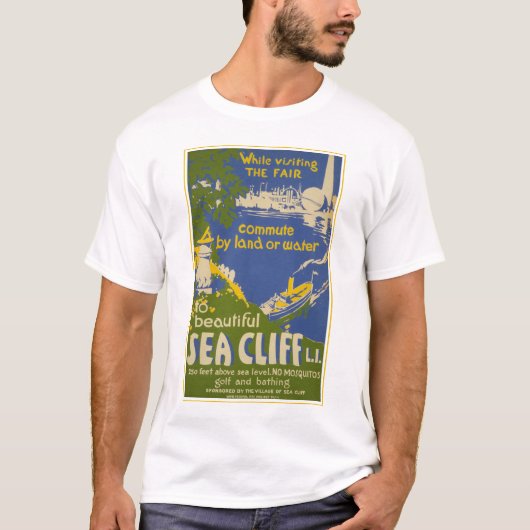 T-shirt Affiche de voyage Promotion Sea Cliff, Long Island (Devant)