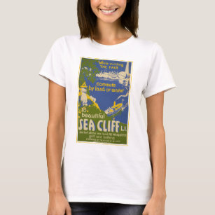 T-shirt Affiche de voyage Promotion Sea Cliff, Long Island