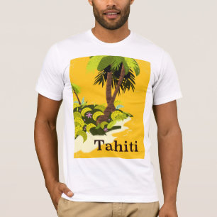 T-shirt Affiche de voyage rétro Tahiti