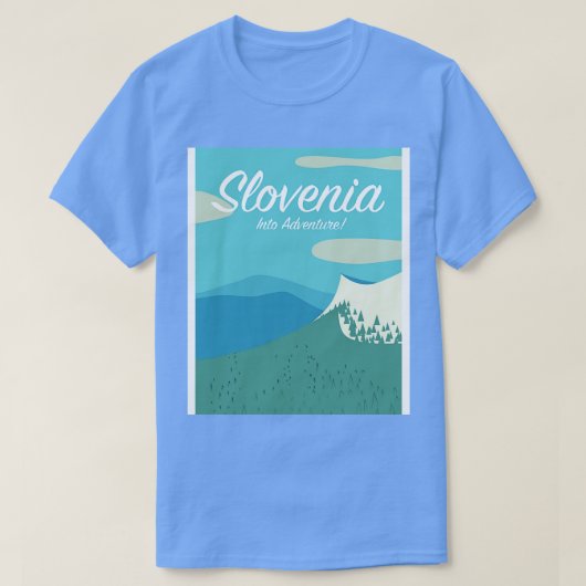 T-shirt Affiche de voyage Slovénie (Design devant)