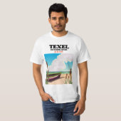 T-shirt Affiche de voyage Texel Pays-Bas (Devant entier)
