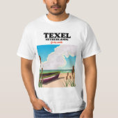 T-shirt Affiche de voyage Texel Pays-Bas (Devant)