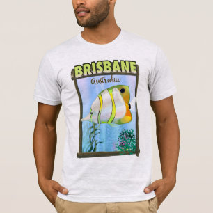 T-shirt Affiche de voyage tropical à Brisbane Australie