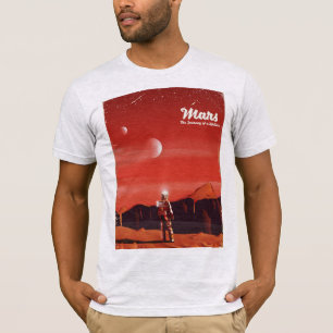 T-shirt affiche de voyage vintage de la science-fiction de