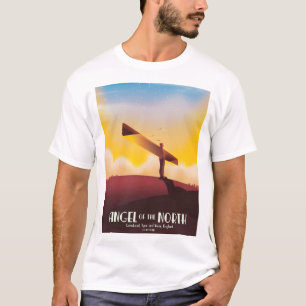 T-shirt Affiche de voyage vintage de l'Ange du Nord.
