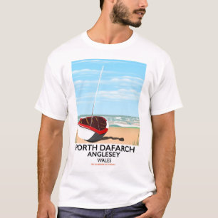 T-shirt Affiche de voyage vintage de Porth Dafarch, Angles