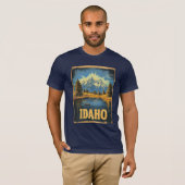 T-shirt Affiche de voyage vintage Idaho (Devant entier)