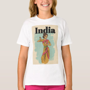 T-shirt Affiche de voyage vintage Inde