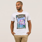 T-shirt Affiche de voyage vintage Noosa Australia (Devant entier)
