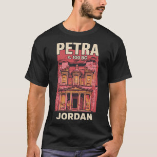 T-shirt Affiche de voyage vintage Petra Jordanie Rétro 70s