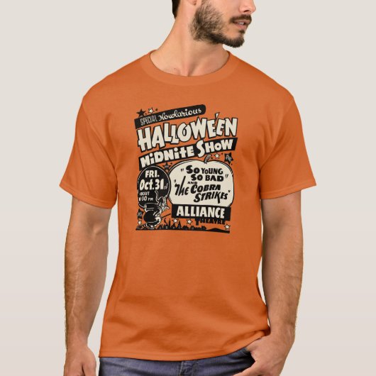 T-shirt affiche d'exposition de spectre de Halloween des (Devant)