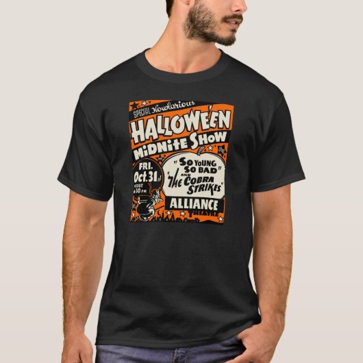 T-shirt affiche d'exposition de spectre de Halloween des (Devant)