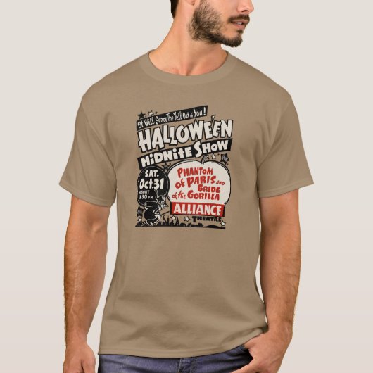 T-shirt affiche d'exposition de spectre de Halloween des (Devant)