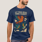 T-shirt Affiche d'oiseaux créatifs (Devant)